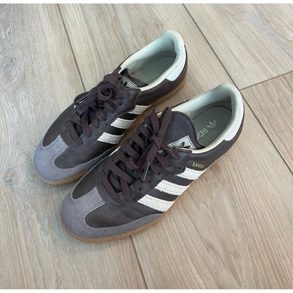 adidas Shoes - Adidas Samba Brown and White Shoes